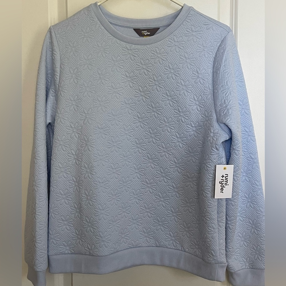 Playful Pup Blue Kids Sweater